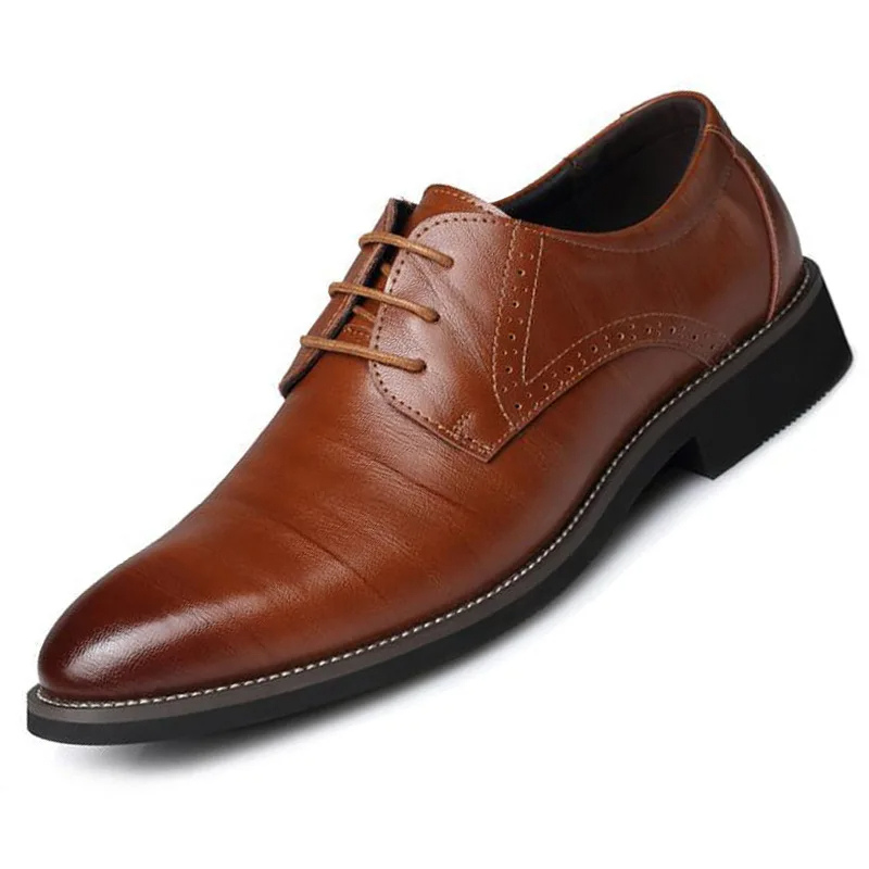 Men's Smart Vegan Leather Oxford Shoes with Classic Lace-Up Closure | Eco-Friendly Materials for All Seasons