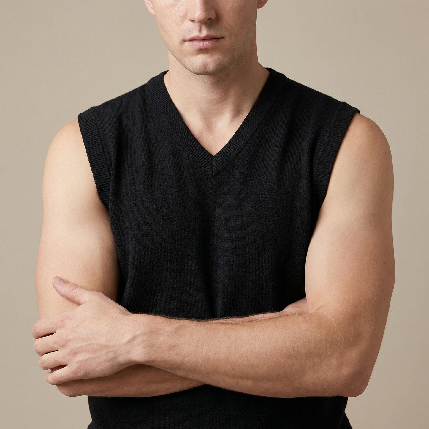 Men’s V Neck Sweater Vest | Sleeveless Knit Pullover | Smart Casual Layer